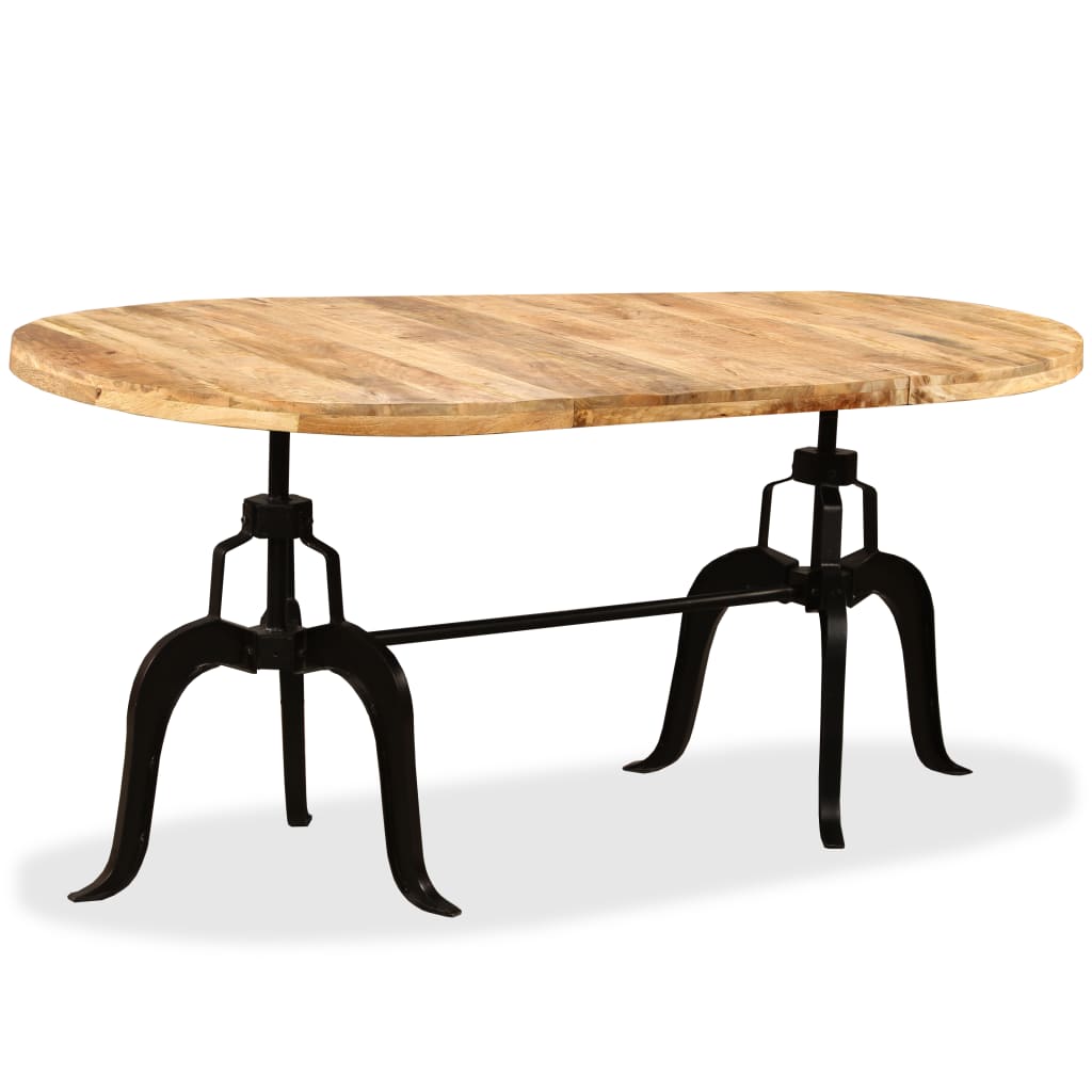 vidaXL Esstisch Massivholz Mango und Stahl 180 cm