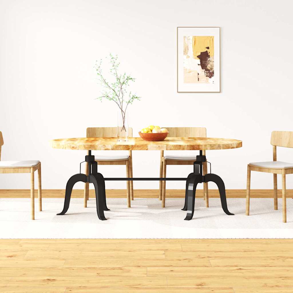 vidaXL Esstisch Massivholz Mango und Stahl 180 cm