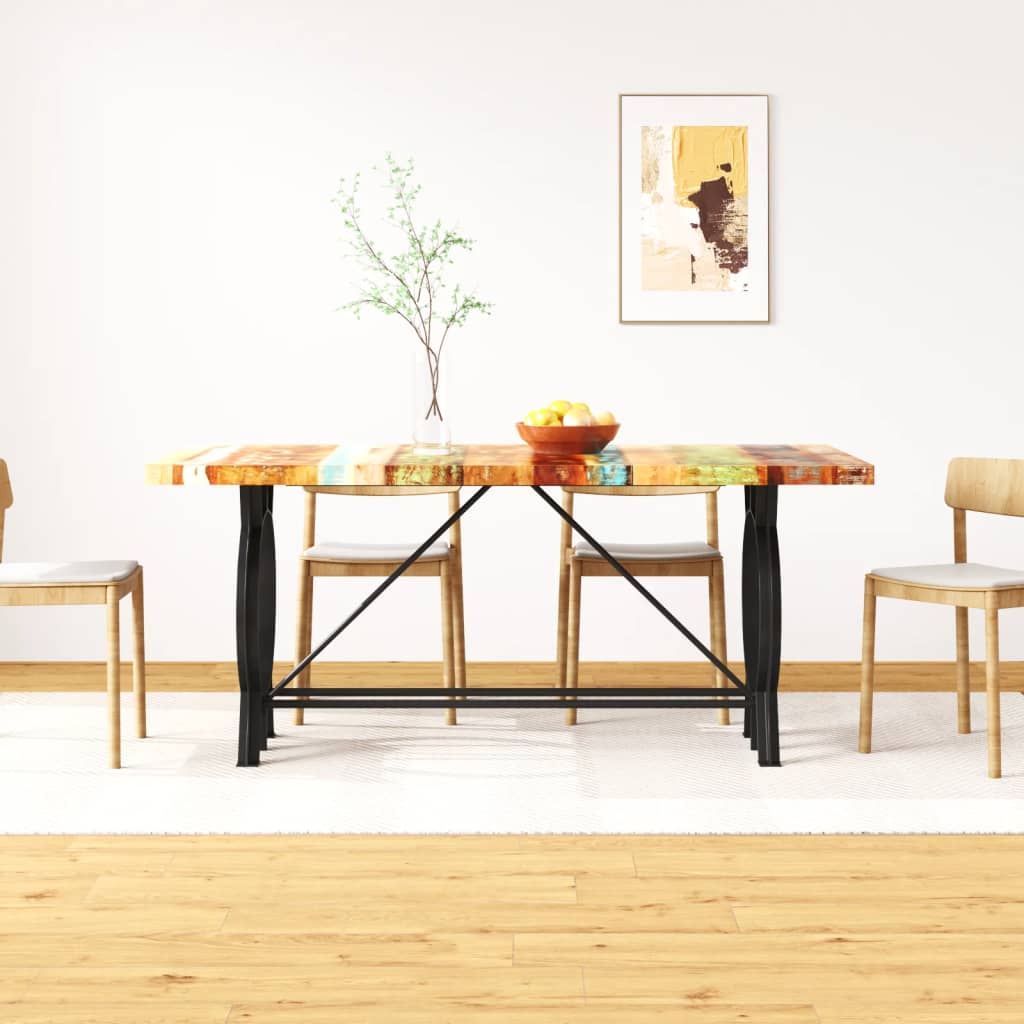 vidaXL Esstisch Altholz Massiv 80x82x76 cm