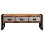 vidaXL Couchtisch mit 3 Schubladen Altholz Massiv 100x50x35 cm