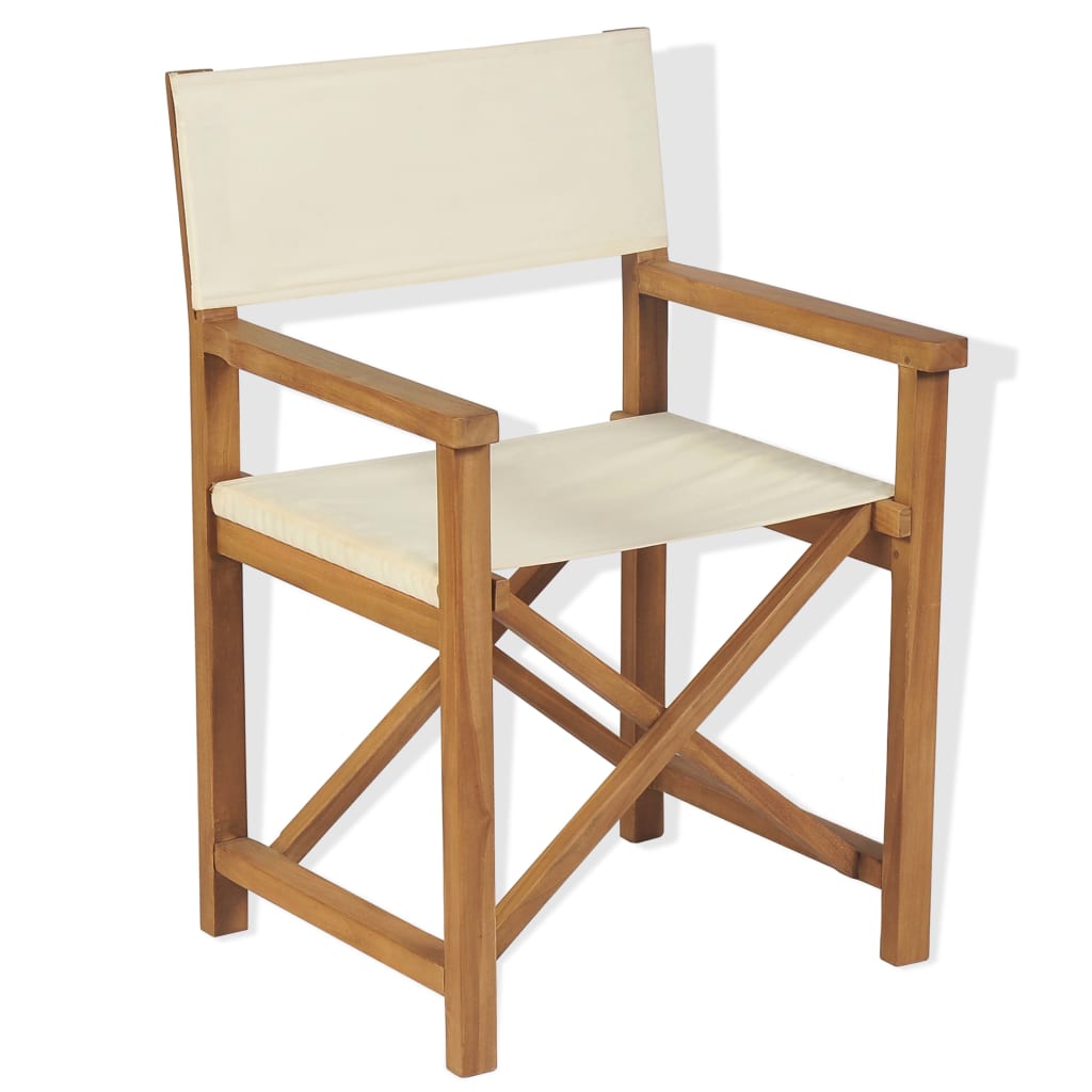 vidaXL Regiestühle Klappbar Massivholz Teak