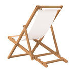 vidaXL Liegestuhl Teak 56x105x96 cm Creme