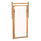vidaXL Liegestuhl Teak 56x105x96 cm Creme