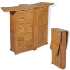 vidaXL 3-tlg. Bistro-Set mit Klappstühlen Massivholz Teak
