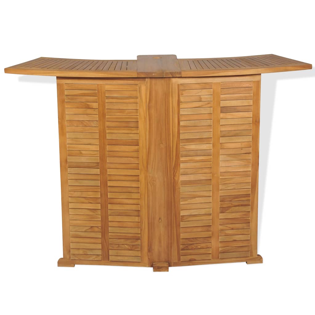 vidaXL 3-tlg. Bistro-Set mit Klappstühlen Massivholz Teak