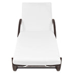 vidaXL Sonnenliegen 2 Stk. mit Tisch Poly Rattan Braun