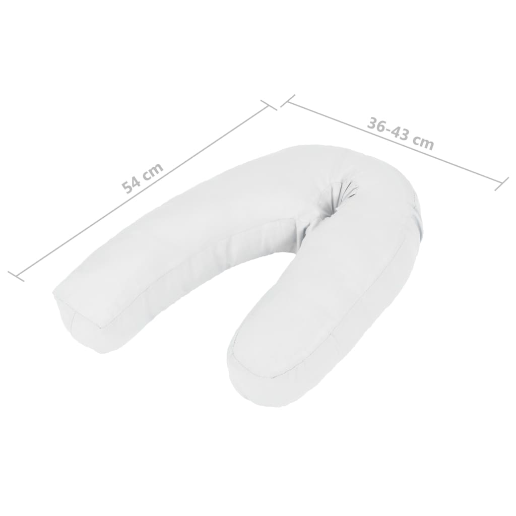 vidaXL Schwangerschaftskissen J-förmig 54x(36-43) cm