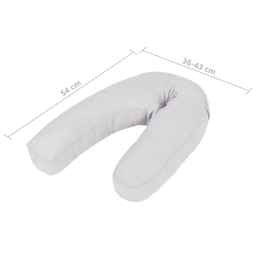 vidaXL Schwangerschaftskissen J-förmig 54x(36-43) cm