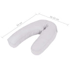 vidaXL Schwangerschaftskissen J-förmig 54x(36-43) cm