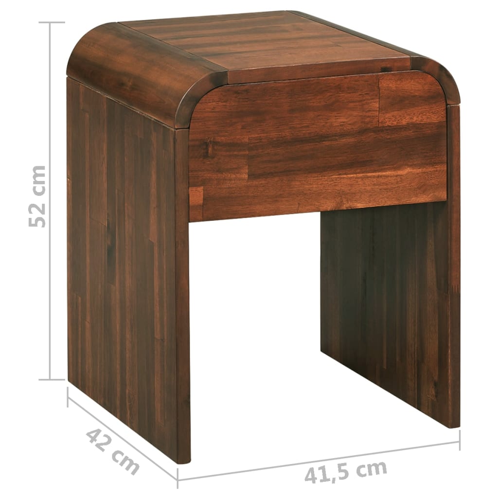 vidaXL Nachttisch 41,5×42×52 cm Massivholz Akazie