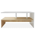 vidaXL Couchtisch Holzwerkstoff 90x59x42 cm Eiche und Weiß