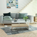 vidaXL Couchtisch Holzwerkstoff 90x59x42 cm Eiche und Weiß