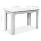 vidaXL 3-tlg. Essgruppe Tisch und Bänke Holzwerkstoff Weiß