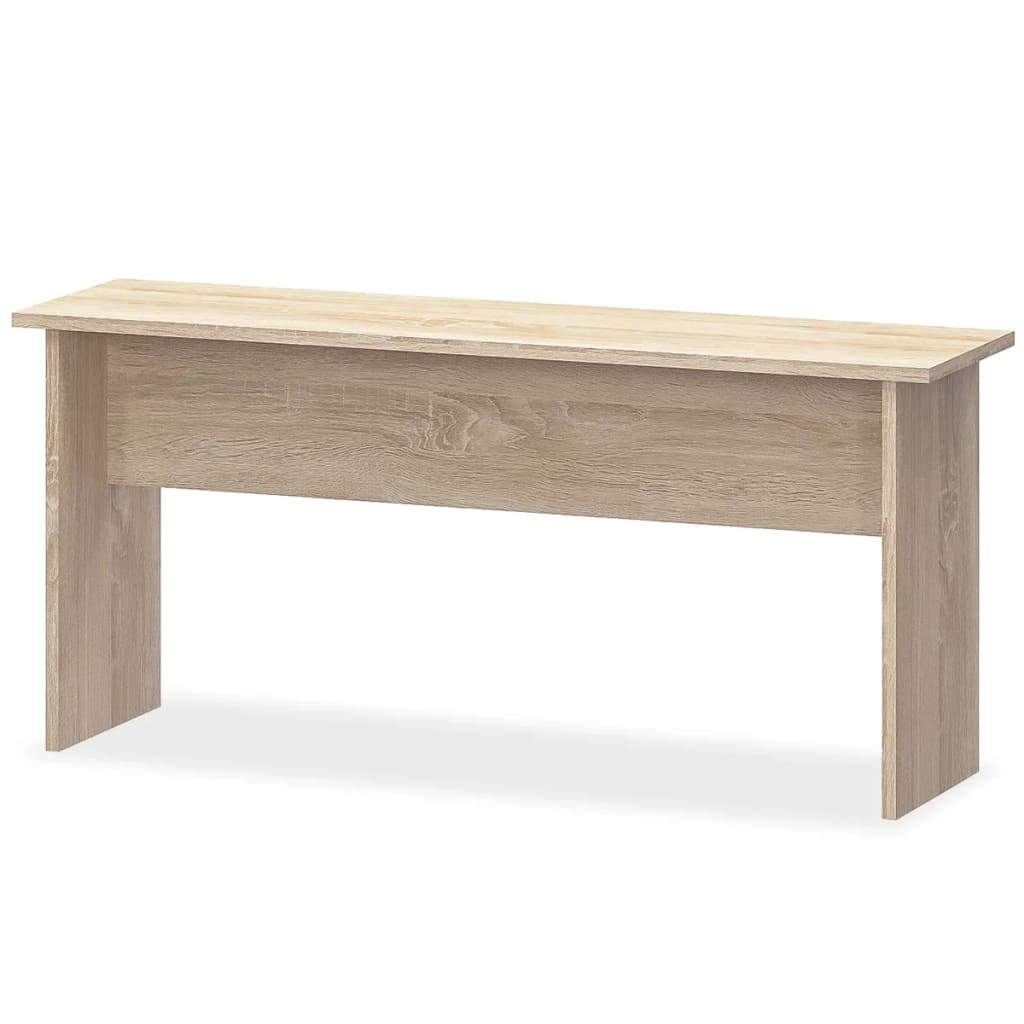 vidaXL 3-tlg. Essgruppe Tisch und Bänke Holzwerkstoff Eiche