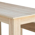 vidaXL 3-tlg. Essgruppe Tisch und Bänke Holzwerkstoff Eiche