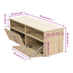 vidaXL TV-Schrank Holzwerkstoff 95x35x36 cm Eiche