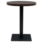 vidaXL Bistrotisch MDF und Stahl Rund 60×75 cm Dunkle Esche