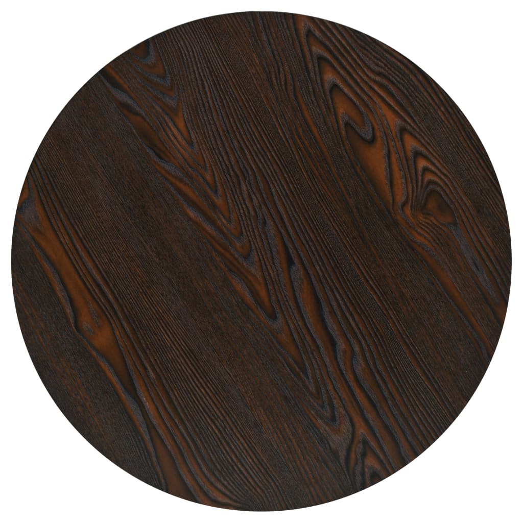 vidaXL Bistrotisch MDF und Stahl Rund 60×75 cm Dunkle Esche