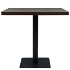 vidaXL Bistrotisch MDF und Stahl Quadratisch 80×80×75cm Dunkle Esche