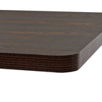 vidaXL Bistrotisch MDF und Stahl Quadratisch 80×80×75cm Dunkle Esche
