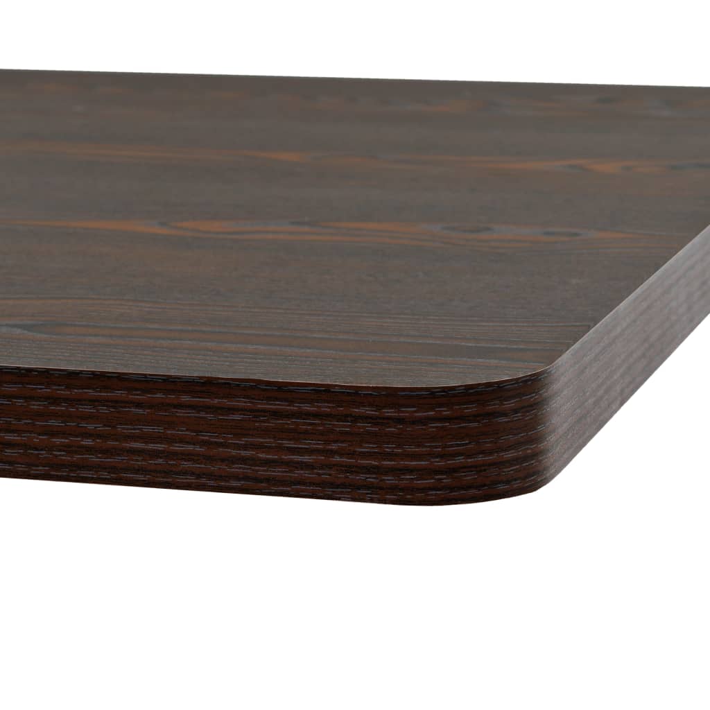 vidaXL Bistrotisch MDF und Stahl Quadratisch 80×80×75cm Dunkle Esche