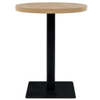 vidaXL Bistrotisch MDF und Stahl Rund 60 x 75 cm Eichenoptik