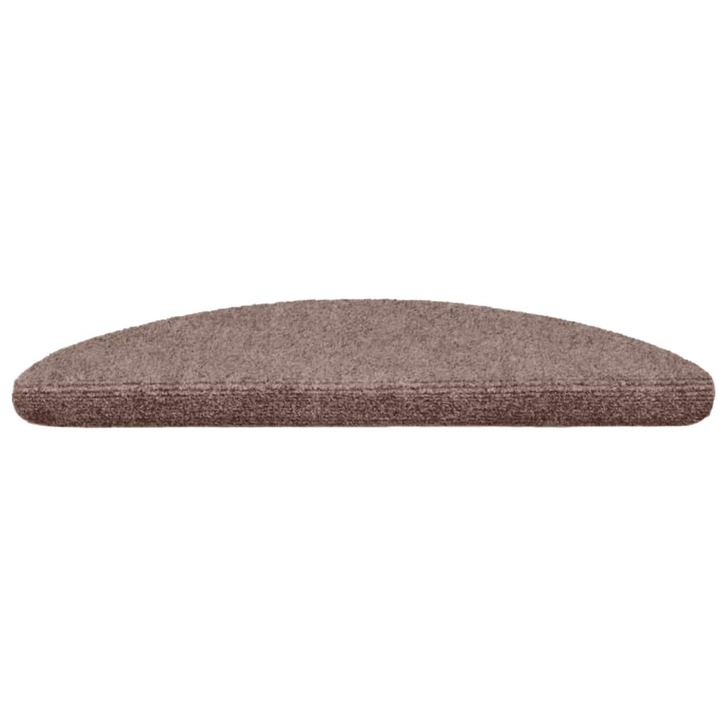 vidaXL Stufenmatten Selbstklebend 15 Stk. 56x17x3 cm Hellbraun Halbrund