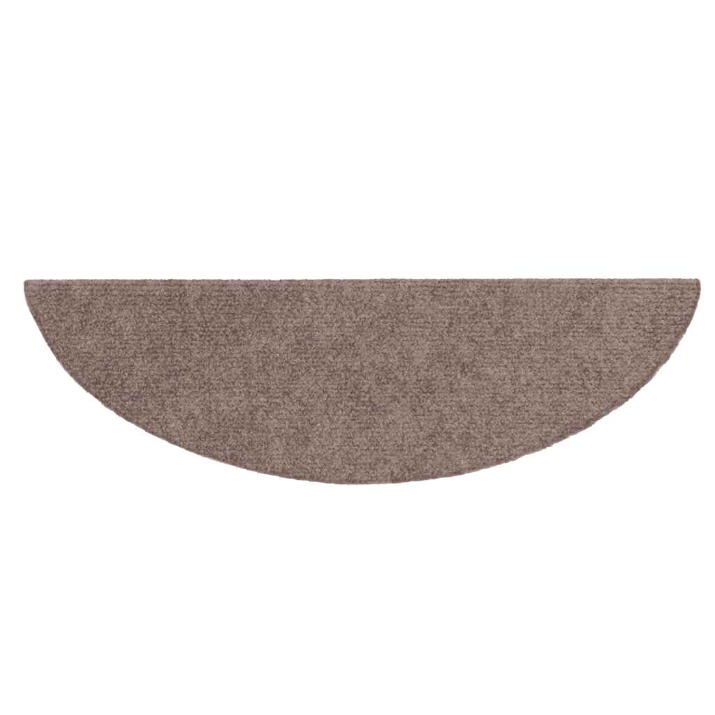 vidaXL Stufenmatten Selbstklebend 15 Stk. 56x17x3 cm Hellbraun Halbrund