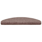vidaXL Stufenmatten Selbstklebend 15 Stk. 65x21x4 cm Hellbraun Halbrund Groß
