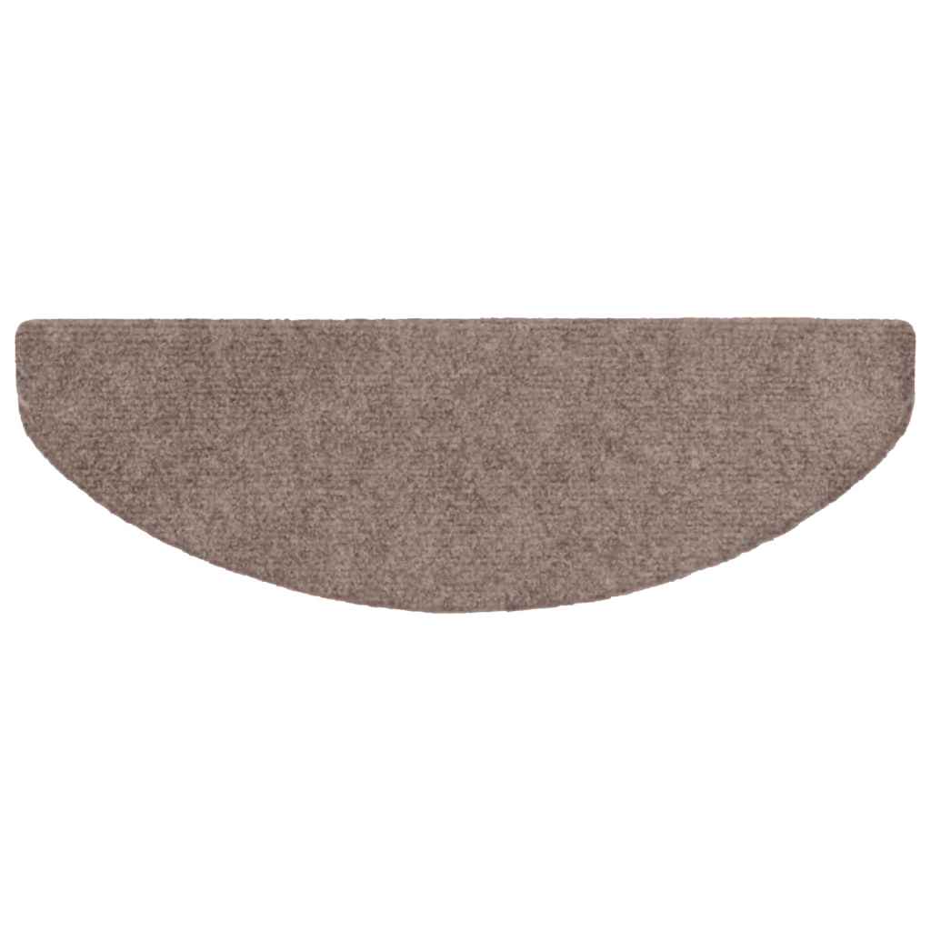vidaXL Stufenmatten Selbstklebend 15 Stk. 65x21x4 cm Hellbraun Halbrund Groß