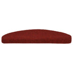 vidaXL 15-tlg Selbstklebende Treppenmatten Nadelvlies 65x21x4cm Rot