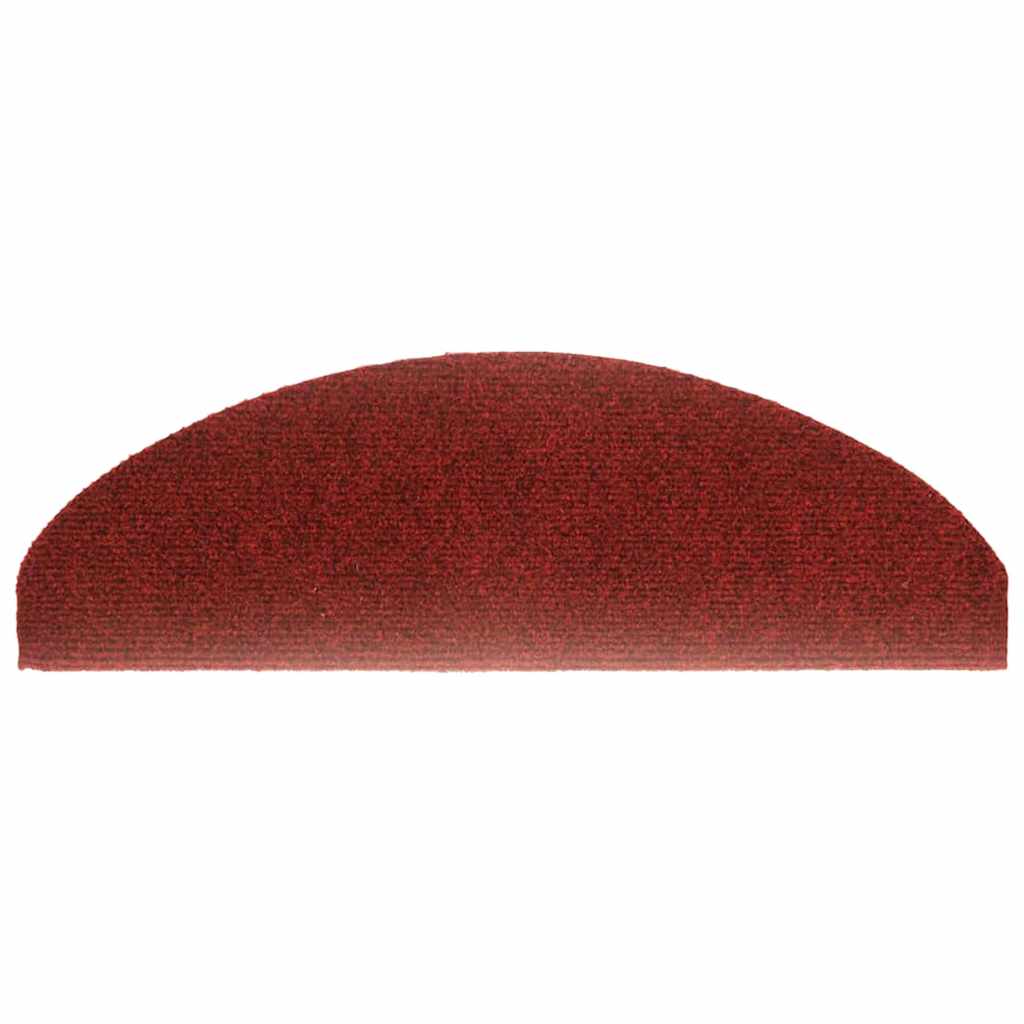 vidaXL 15-tlg Selbstklebende Treppenmatten Nadelvlies 65x21x4cm Rot