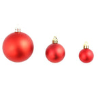 vidaXL 100-tlg. Weihnachtskugel-Set 3/4/6 cm Rot