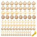 vidaXL 100-tlg. Weihnachtskugel-Set 3/4/6 cm Roségold