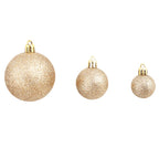 vidaXL 100-tlg. Weihnachtskugel-Set 3/4/6 cm Roségold