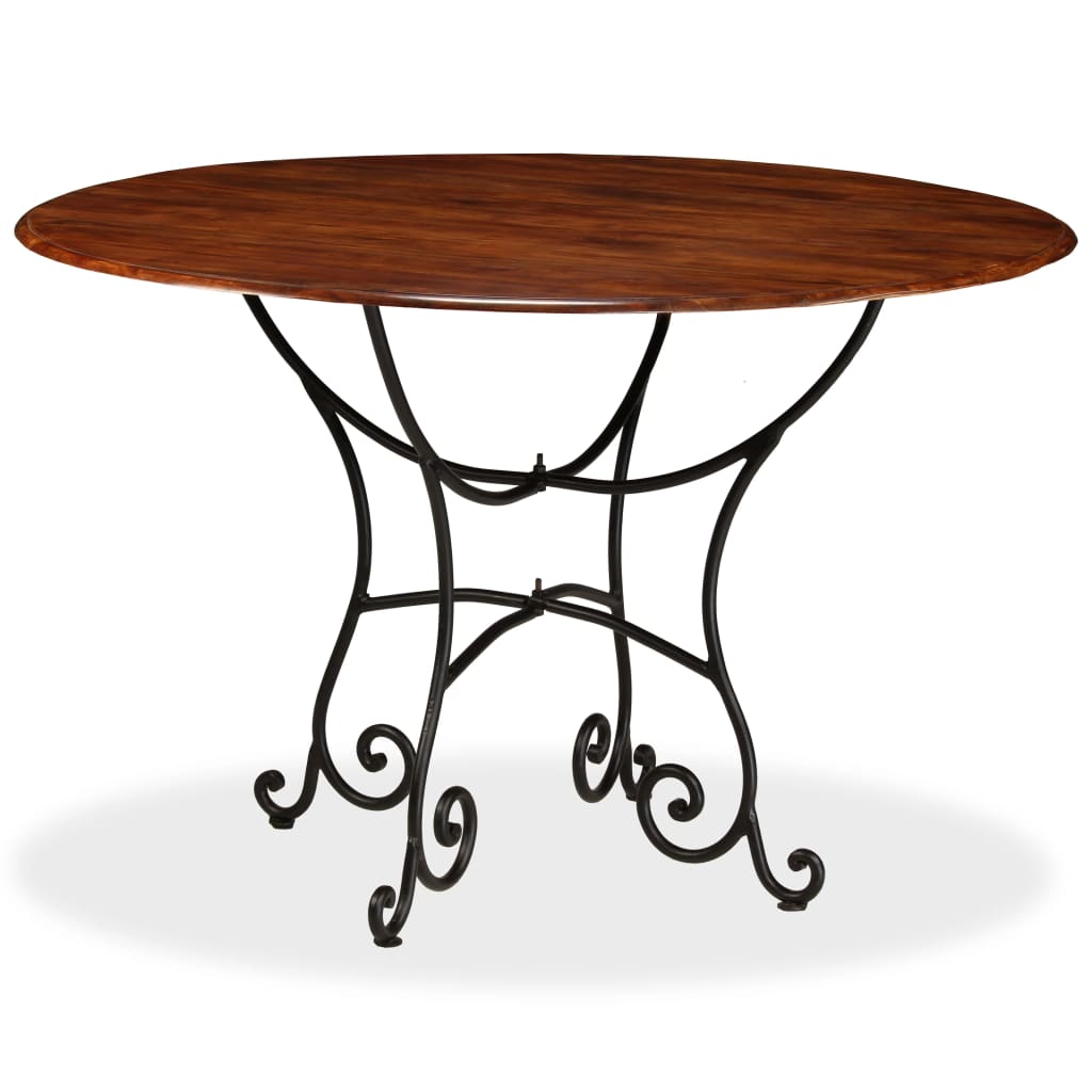 vidaXL Esstisch Massivholz mit Honigfarbenem Finish 120x76 cm
