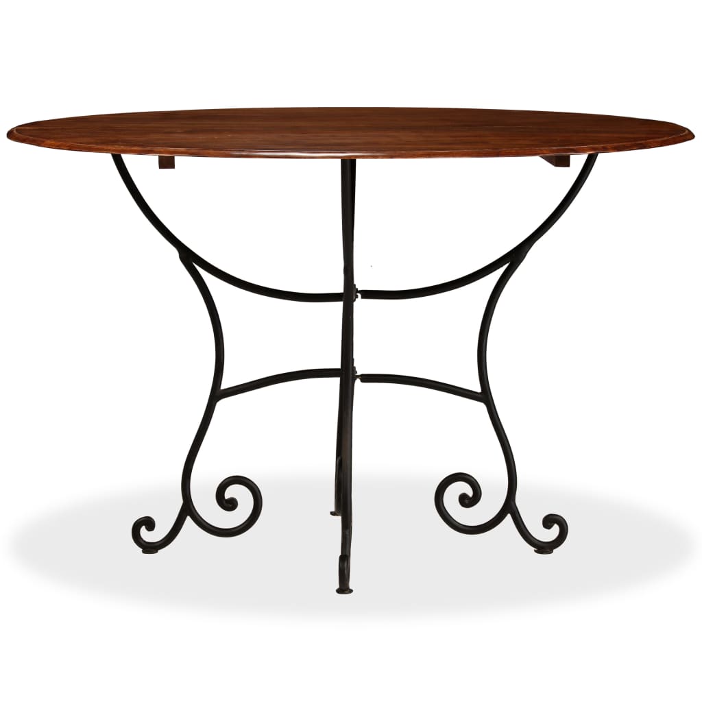 vidaXL Esstisch Massivholz mit Honigfarbenem Finish 120x76 cm