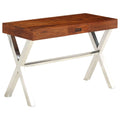 vidaXL Schreibtisch Massivholz mit Honigfarbenem Finish 110x50x76 cm