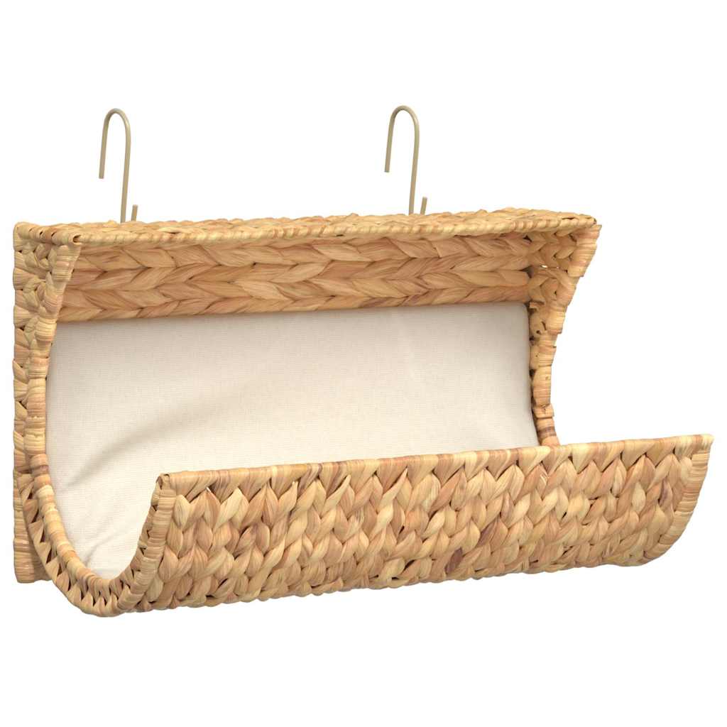 vidaXL Katzenbett mit Kissen Wasserhyazinthe 37 x 20 x 20 cm