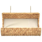 vidaXL Katzenbett mit Kissen Wasserhyazinthe 37 x 20 x 20 cm