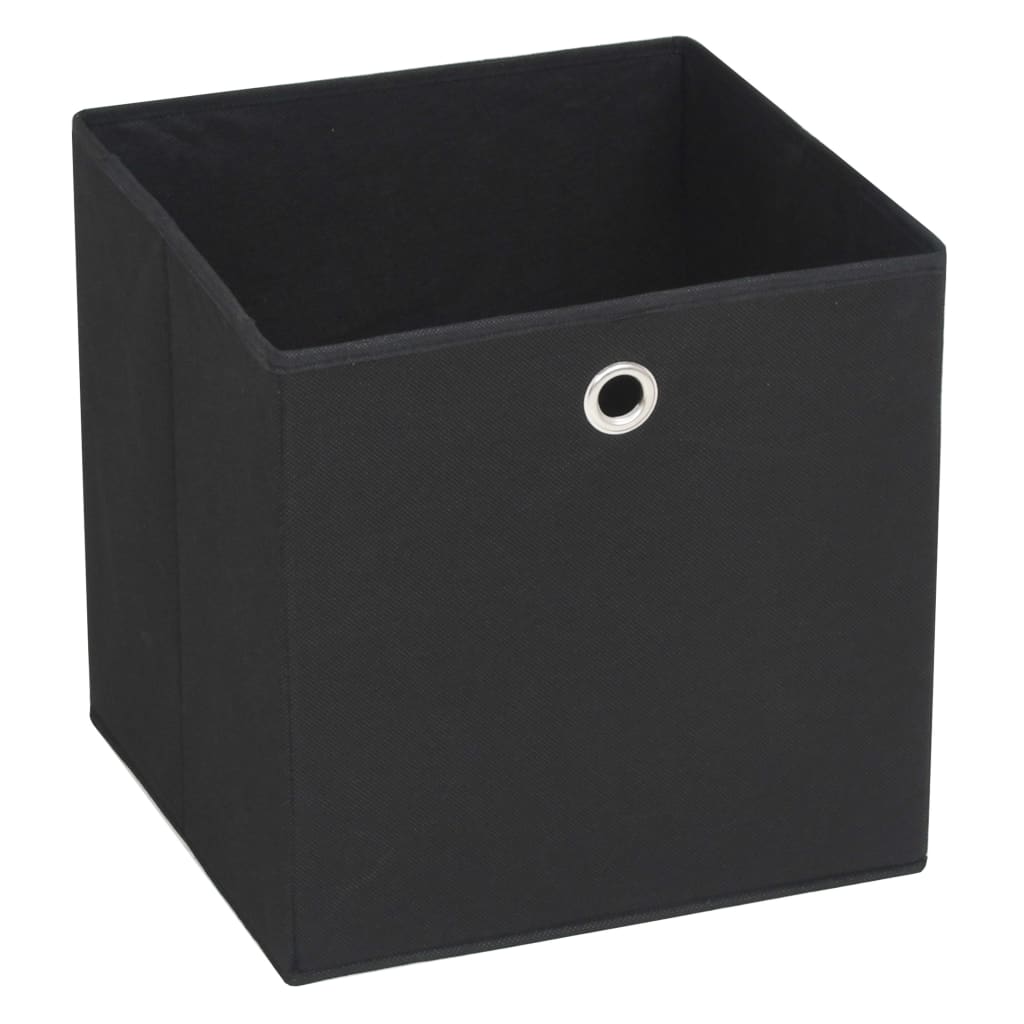 vidaXL Aufbewahrungsboxen 4 Stk. Vliesstoff 32x32x32 cm Schwarz