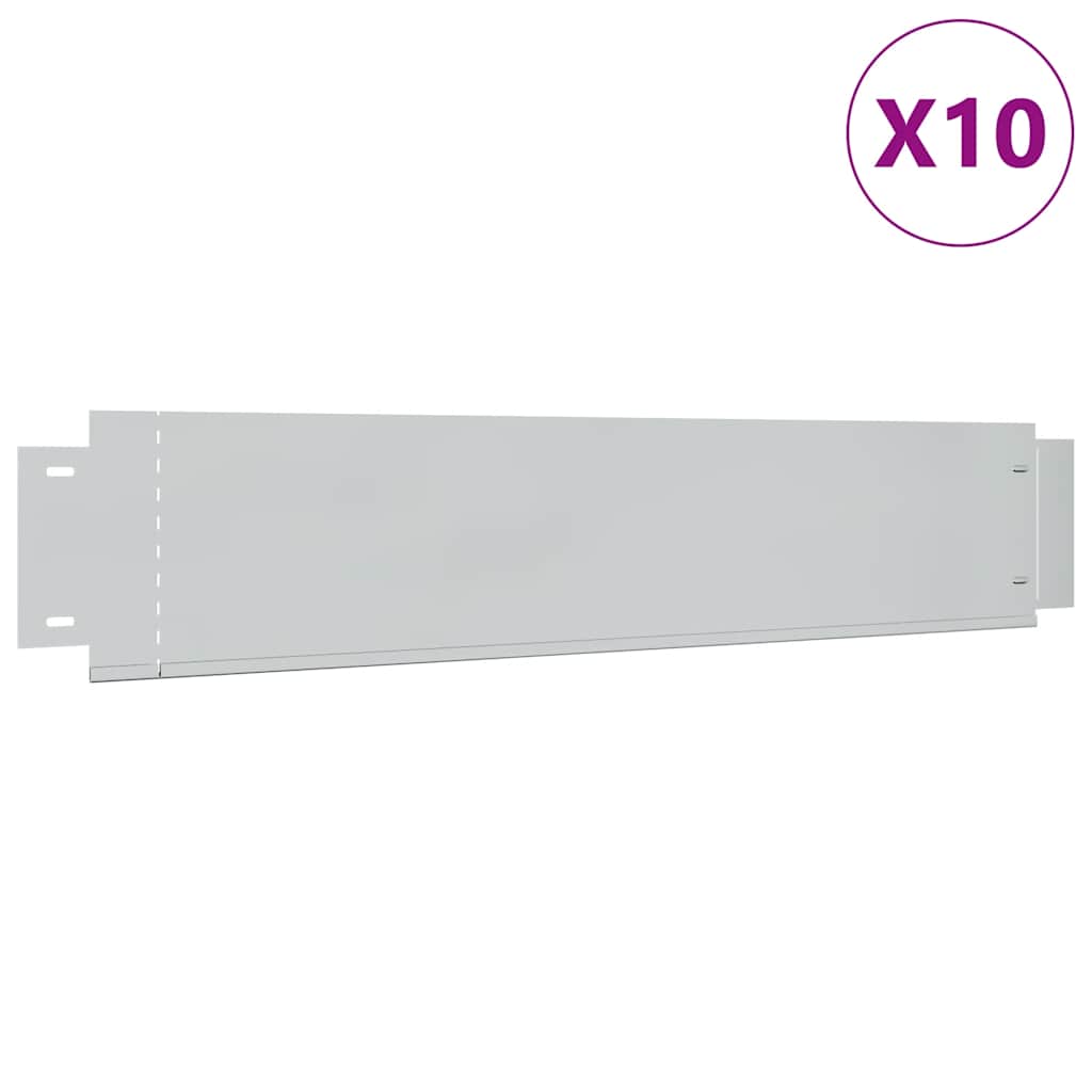 vidaXL Rasenkanten 10 Stk. Verzinkter Stahl 100 x 20 cm
