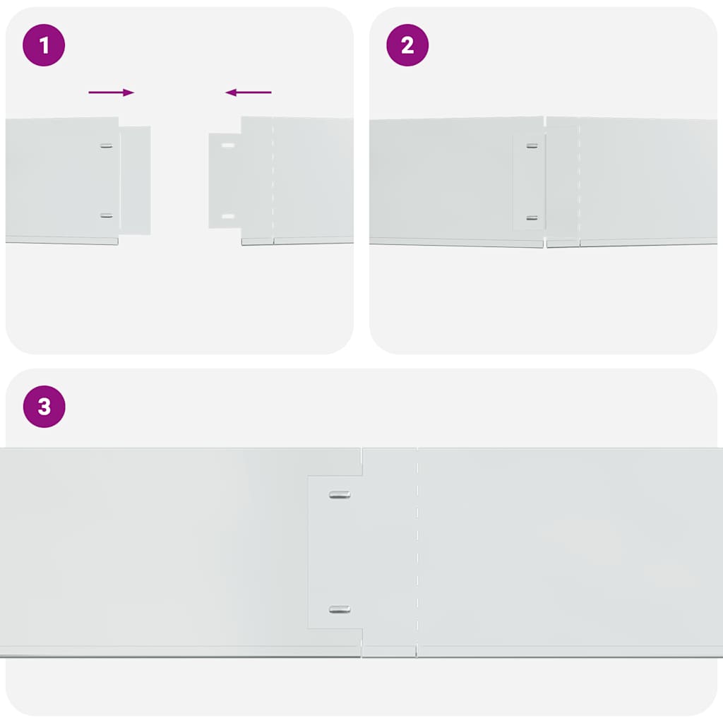 vidaXL Rasenkanten 20 Stk. Verzinkter Stahl 100 x 20 cm