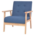 vidaXL Sofagarnitur 2-tlg. Stoff Blau