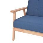 vidaXL Sofagarnitur 2-tlg. Stoff Blau