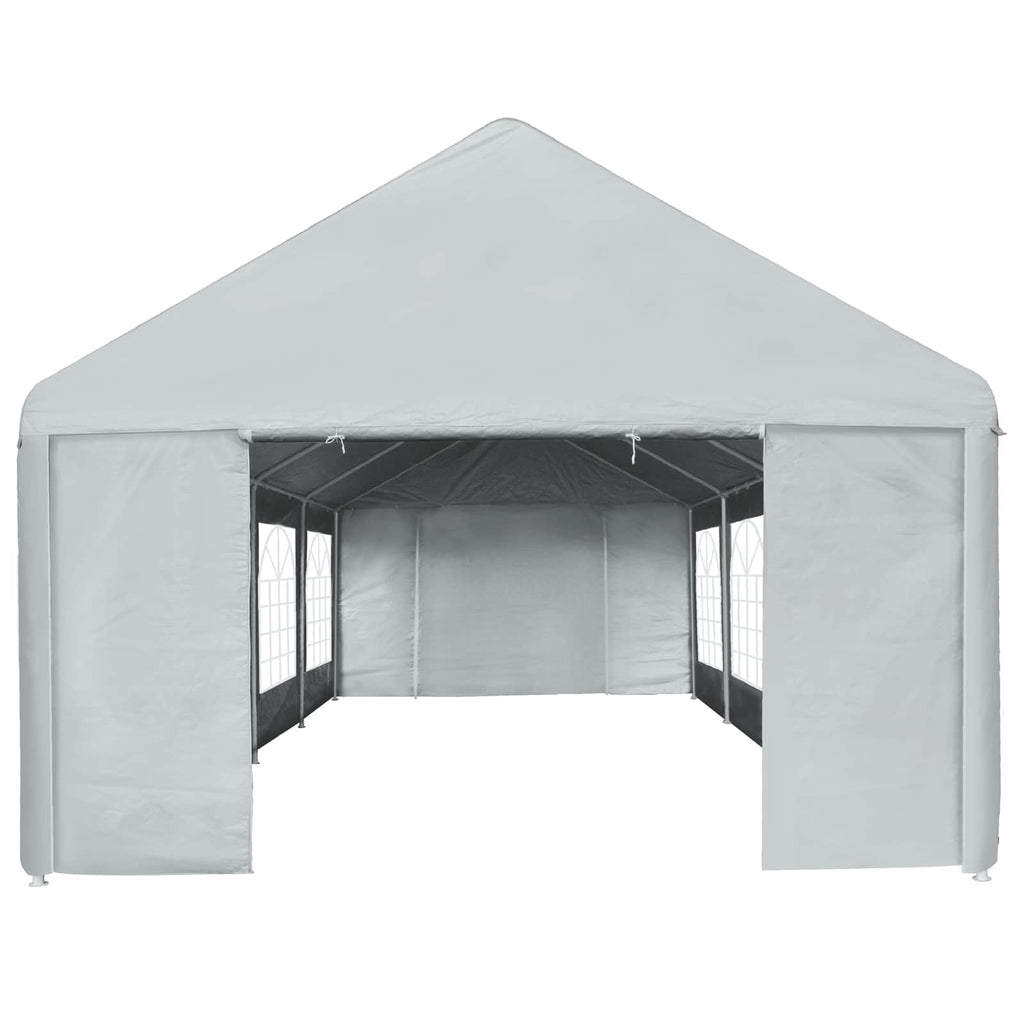 vidaXL Zeltstoff ohne Gestell Grau 8 x 4 m PE