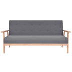 vidaXL Sofa-Set 3-tlg. Stoff Dunkelgrau