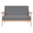 vidaXL Sofa-Set 3-tlg. Stoff Dunkelgrau
