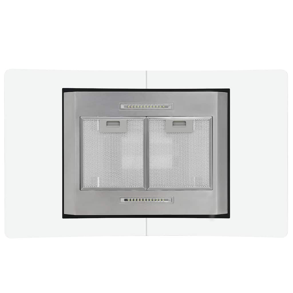 vidaXL Insel-Dunstabzugshaube 90 cm LCD Touch-Sensor 756 m³/h LED