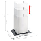 vidaXL Wandmontierte Dunstabzugshaube 60 cm Edelstahl 756 m³/h LED